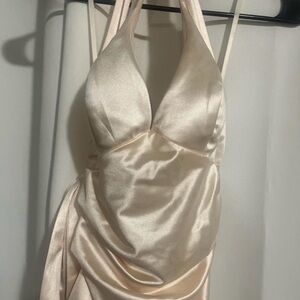 Windsor Cream Satin Dress